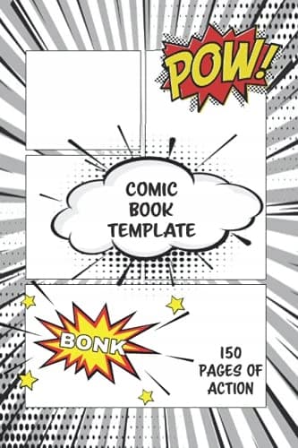 Comic Book Template Sketchbook: Comic Book Manuscript Sketchbook