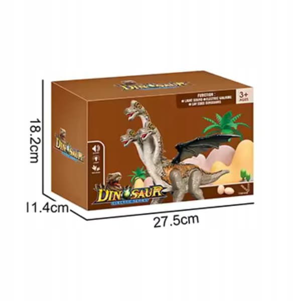 LARGE INTERACTIVE DINOSAUR: WALKS, ROARS, GLOWS, MOVES ITS HEAD AND TAIL + EGGS