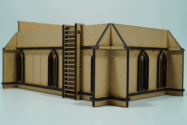 Wargaming MDF Model Kit: Gothic Terrain Works Chapel Bunker Terrain Set