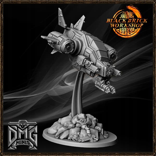 Silver Wardens’ Death Claw Gunship – a proxy model for board games/D&D/GURPS
