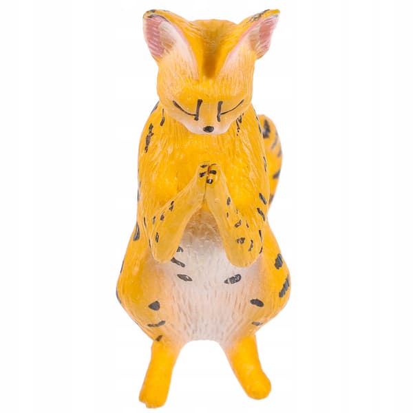 ORANGE PLASTIC CAT FIGURINE FOR HOME DECORATION