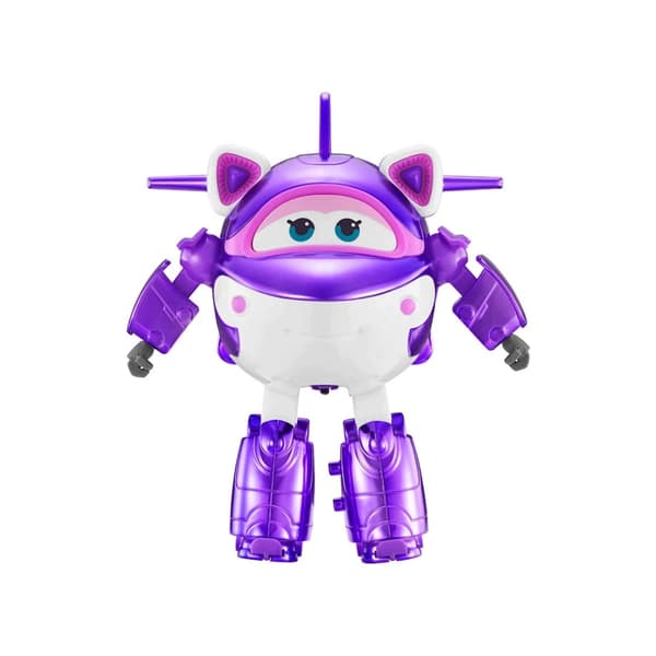 Super Wings Shiny Crystal Transformable Figure, Plane and Robot, 13 cm