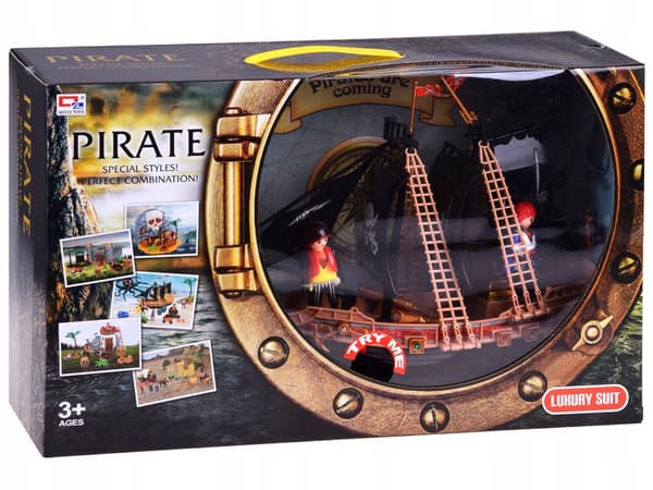 PIRATE SHIP FIGURINE SET WITH SOUND