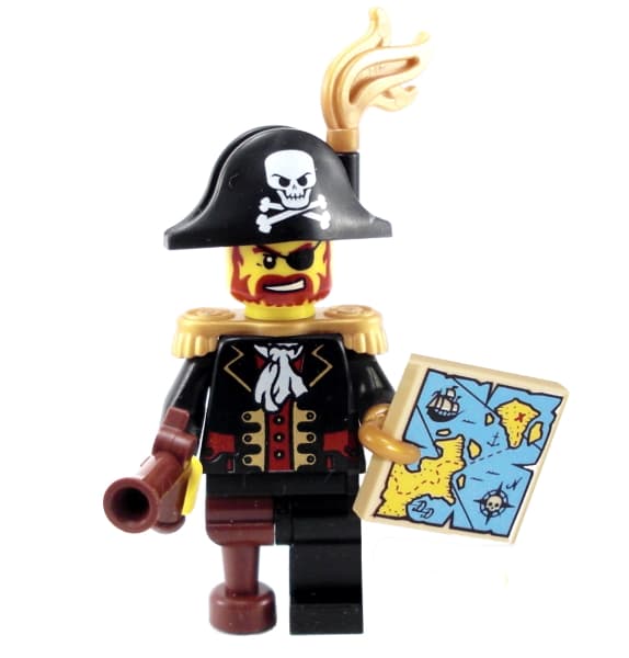 LEGO Pirates – Pirate Captain + pistol + map! pi081 6243