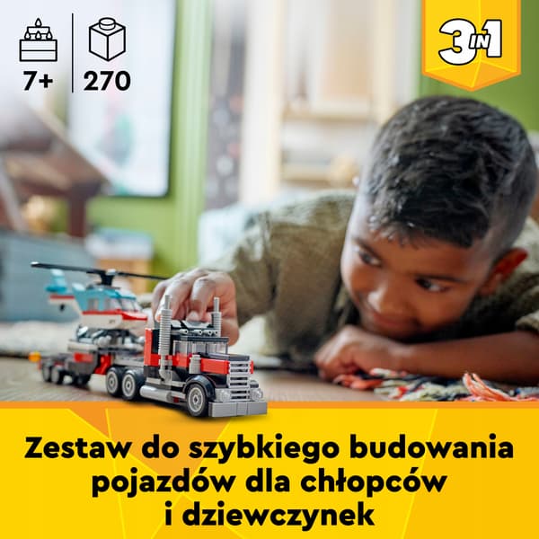 LEGO Creator Flatbed Truck with Helicopter 31146