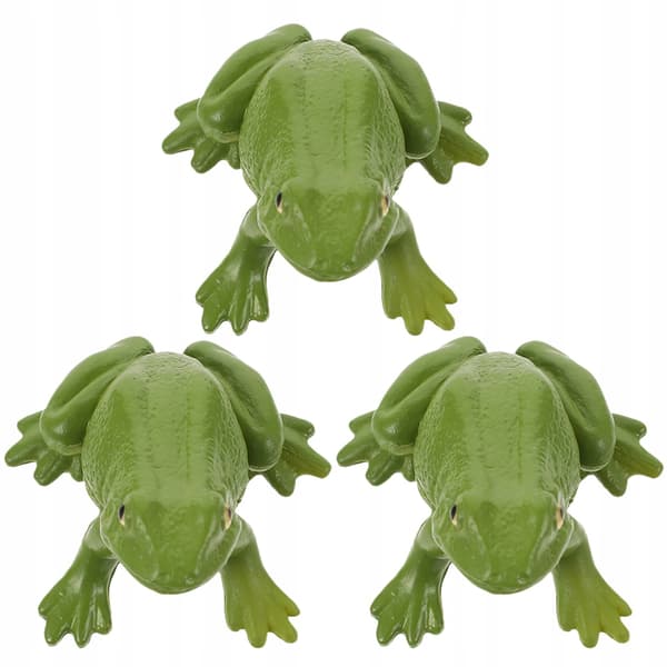 3 DECORATIVE FROG FIGURINES – EDUCATIONAL MODEL FOR THE HOME