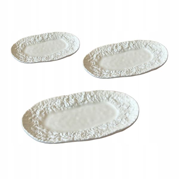 Miniature plates Restaurant Realistic kitchen Hobbyist Doll’s house White