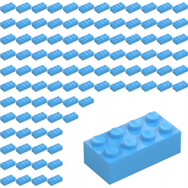LEGO 2x4 Medium Blue Brick 3001 – 100 pieces