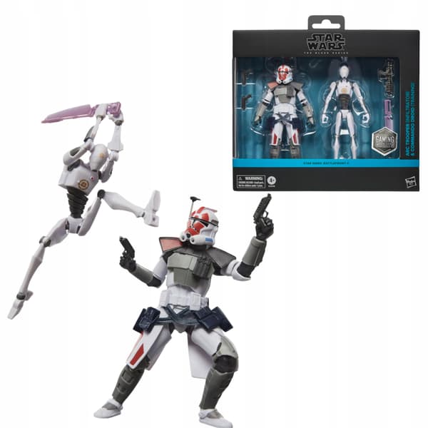 STAR WARS BATTLEFRONT II ARC TROOPER DROID COMMANDO BLACK SERIES SET