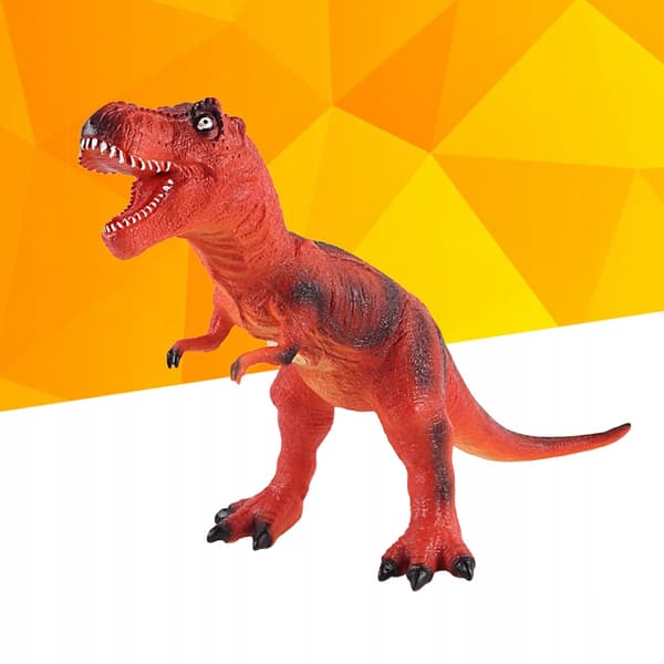 LIFELIKE RED DINOSAUR TOY WITH SOUND EFFECTS