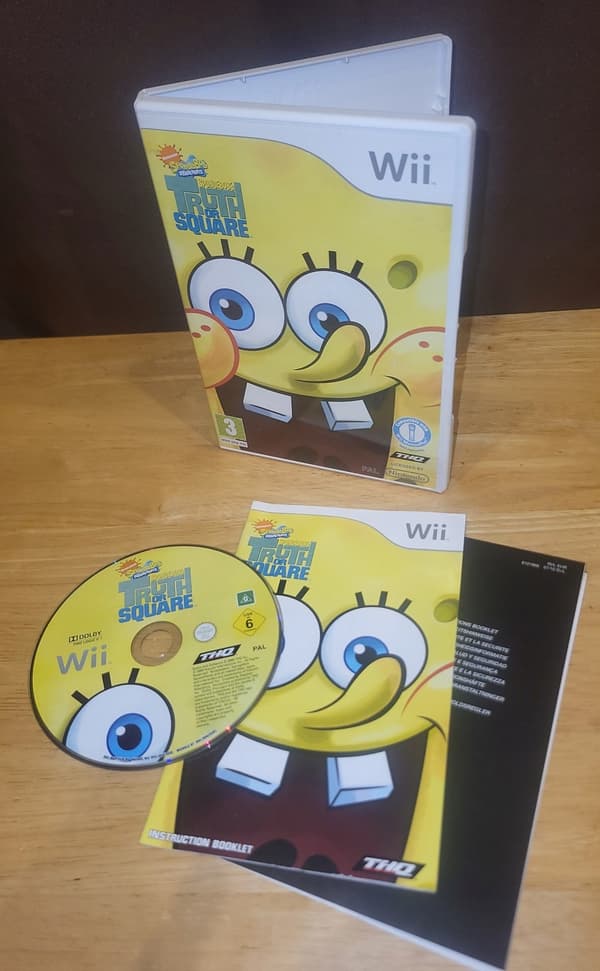SPONGEBOB'S TRUTH OR SQUARE – NINTENDO WII – COMPLETE SET