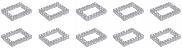 LEGO Technic 6x8 Frame, Light Grey LBG 4211848 32532 – 10 pieces