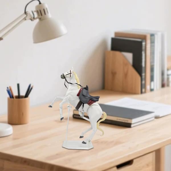 Pony figurine – Action figure model, poseable, home decor – White