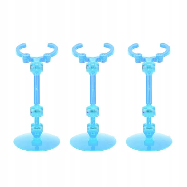 10-piece action figure stand – plastic mini display stand