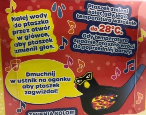 A colour-changing singing bird as a present