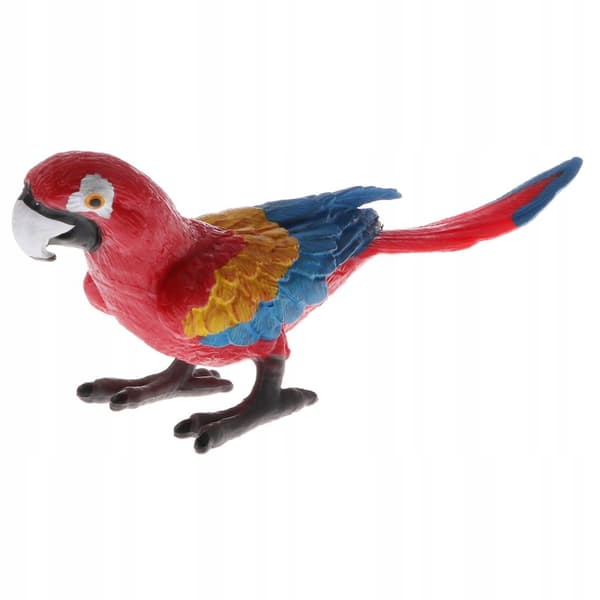 Animal Model Simulation, Toy Figure, Figurine, Home Decor, Red Parrot