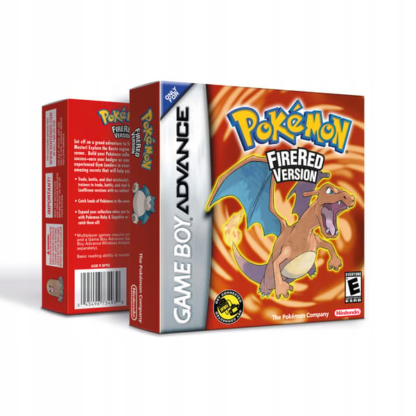 Pokémon FireRed Reproduction of Packaging + Insert