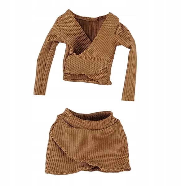 1:6 Scale Basic Crop Top Costume – Female Figure, Brown