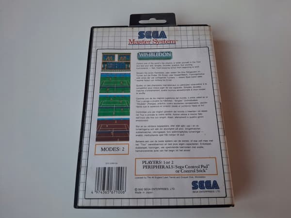 WIMBLEDON SEGA MASTER SYSTEM ENG SEGA