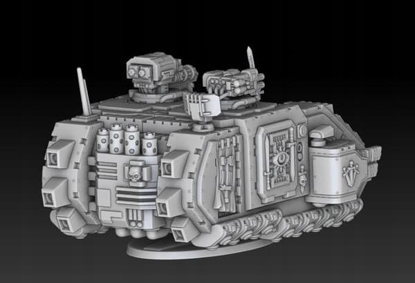 Grav Raider Silver Wardens tank – a proxy model for board games/D&D/GURPS