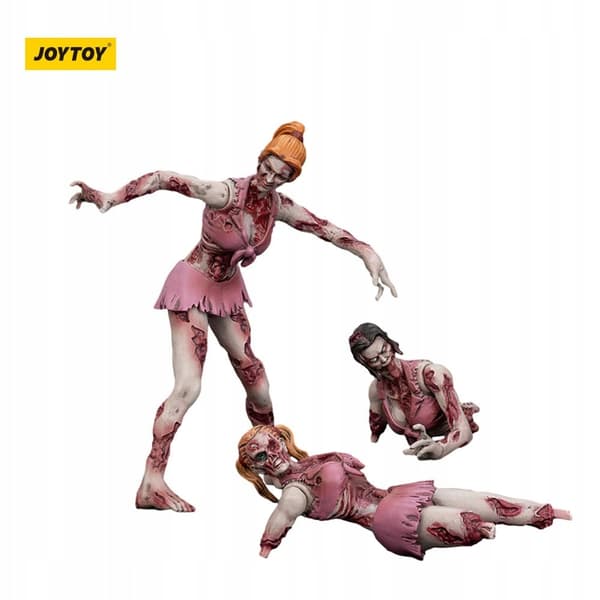 Zombie Dark Source cheerleader figurines, set of 3, 8 cm