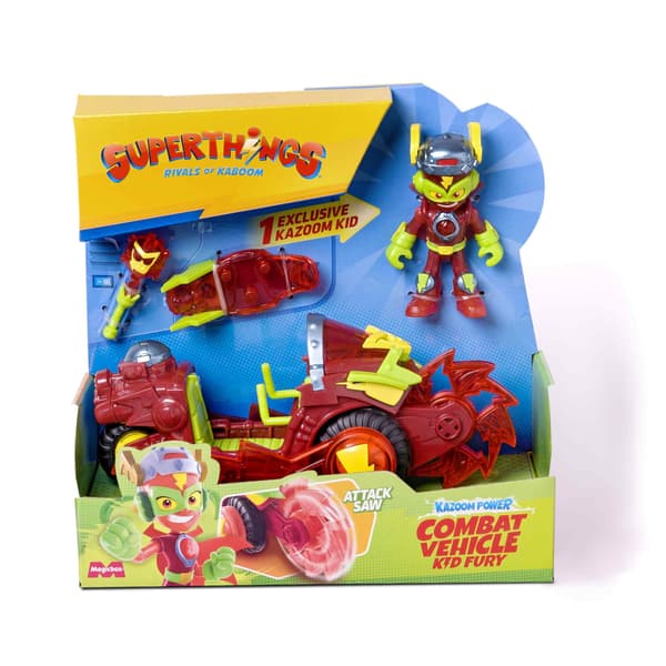 Magicbox SuperThings collectable figurine set with Kid Fury vehicle