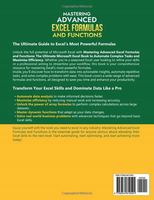 Suman, Harjit: Mastering Advanced Excel Formulas and Functions: The Ultimate