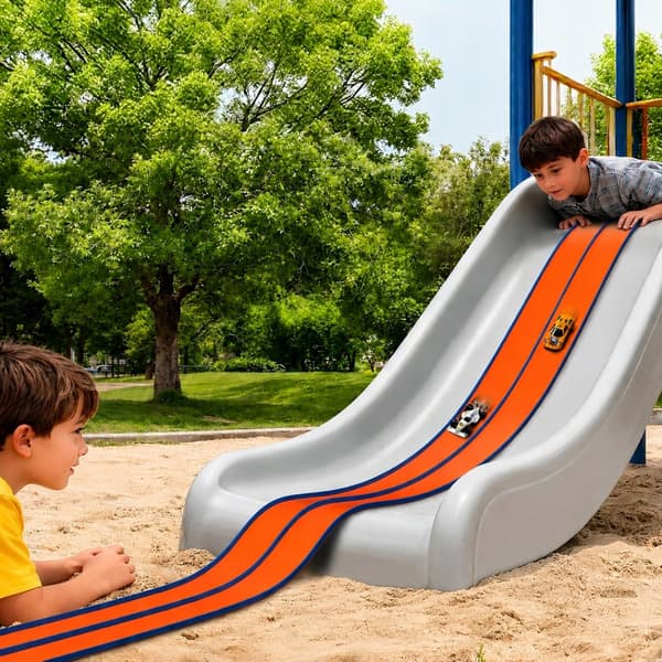 4.5M RACING TRACK SET – DOUBLE LANE, 4 CARS, REVERSE FUNCTION, SUCTION CUPS