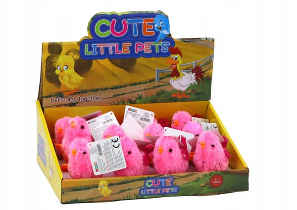 Jumping Chicken Wind-up Toy Figurine – Pink