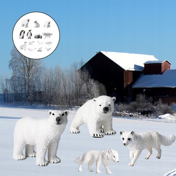 Arctic Animal Model Decor: Penguin Science, 14-piece set