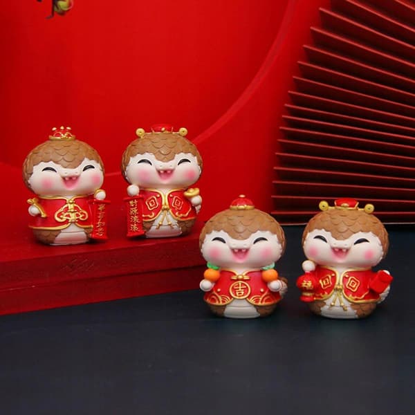Chinese New Year Snake Miniature Figurine – Light Collection Gift Miniature