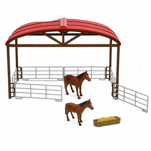 Farm Set with Tractor, Stable, Silage Silos, Animal Figures and Tools 49
