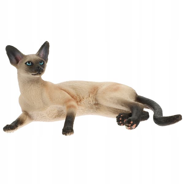 MULTICOLOURED SIAMESE CAT ORNAMENT MADE OF PLASTIC