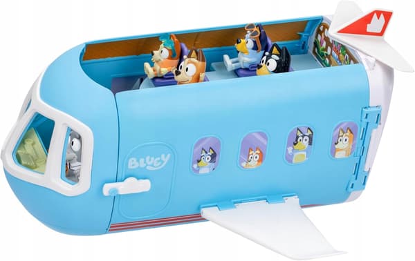 Bluey 3-in-1 Transforming Plane Playset featuring The Heelers, Plane Transforms