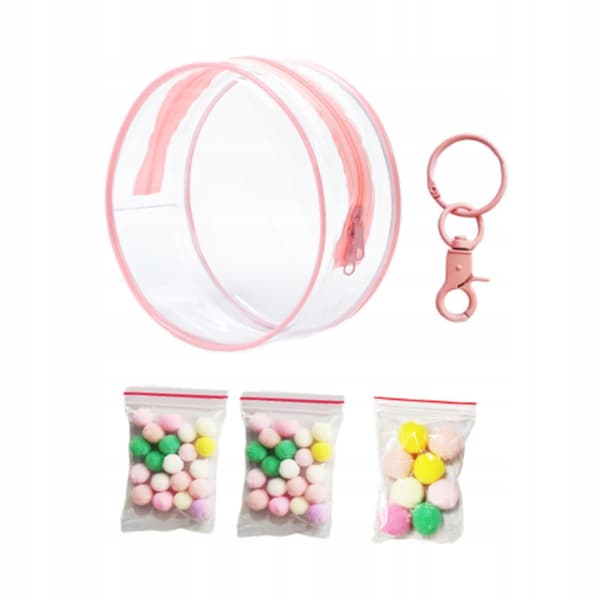 Clear PVC Doll Display Case – Mini Doll Figure Storage Case (pink)