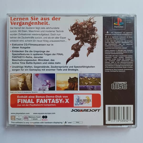 Final Fantasy VI, PlayStation, PS1, PSX, note: description