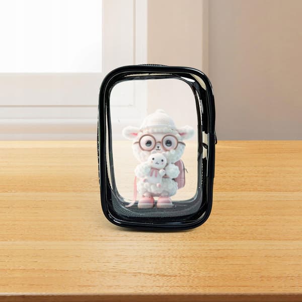 3xClear Figure Display Bag Doll Display Case PVC Gift Backpack, 2 pieces