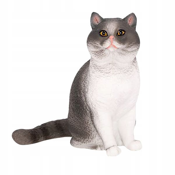 WHITE CAT STATUETTE – TABLE DECORATION: REALISM AND DURABILITY