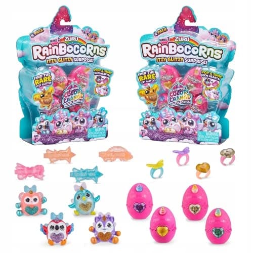 RAINBOCORNS 9243 ITZY GLITZY SURPRISE SERIES 2, COLLECTIBLE EGGS, DOUBLE PACK