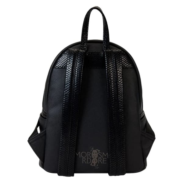 Black rucksack featuring a Death Eater and decorative motifs, leather-effect, Harry Potter