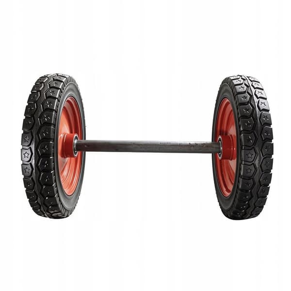 Freight wagon wheel assembly – Tread section 90 CM 16IN, Solid-3 cm axle