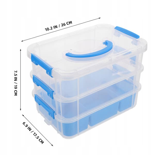 PLASTIC DESK ORGANISER FOR CREATIVE SUPPLIES WITH COMPARTMENTS