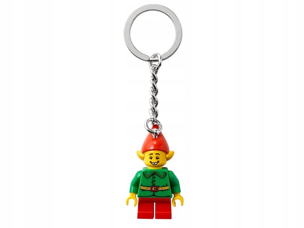 LEGO 854041 Keyring featuring a cheerful Santa’s elf
