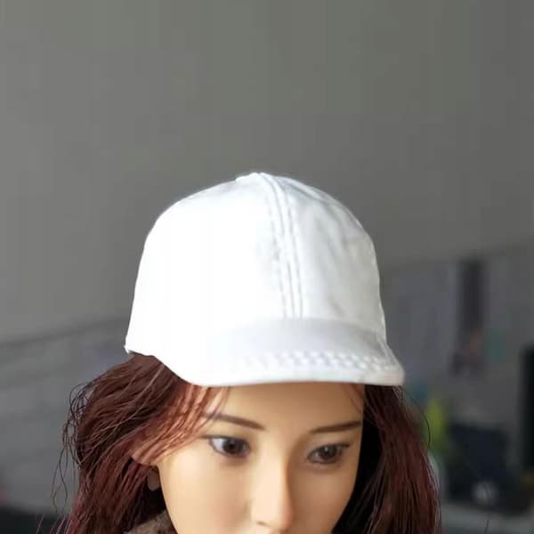 1/6 Scale Female Action Figure with Rubber Hat – Realistic, Sturdy, Mini, White