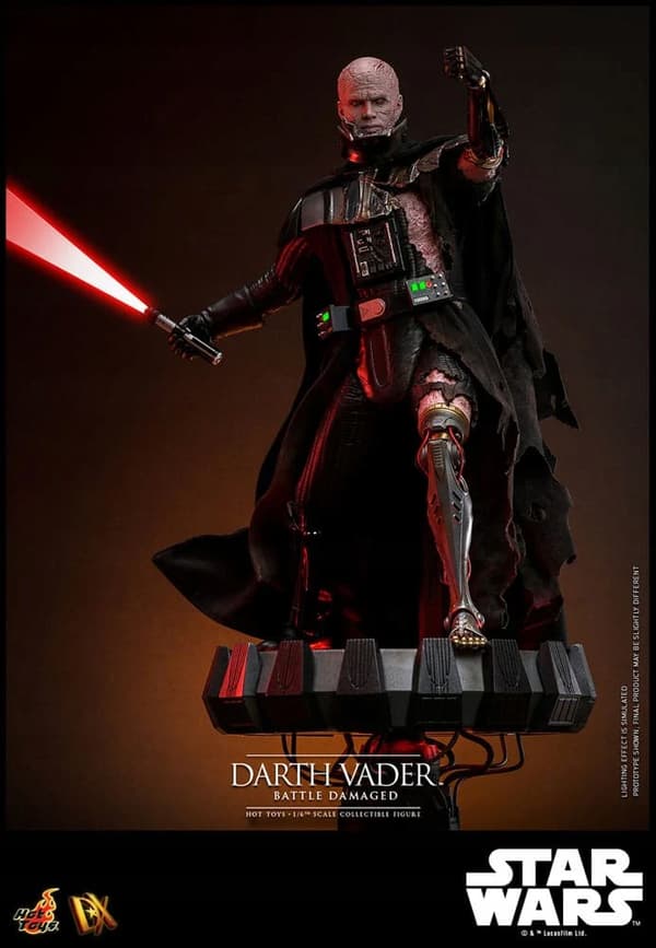 Darth Vader Battle-Damaged Star Wars 1/6 Scale Figure, 35 cm