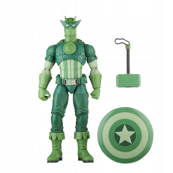 MARVEL AVENGERS LARGE SUPER ADAPTOID FIGURE + THOR’S HAMMER AND CAPTAIN AMERICA’S SHIELD