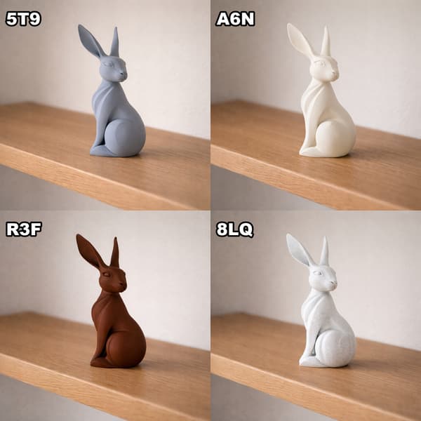 DECORATIVE LONG-EARED RABBIT TABLE ORNAMENT – AVAILABLE IN A WIDE RANGE OF COLOURS