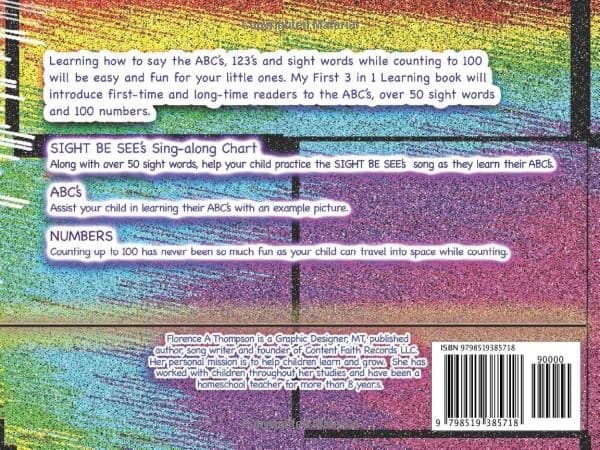 My First 3-in-1 Learning Book with 3D: Learn My Sight, Be See’s, 123’s & A