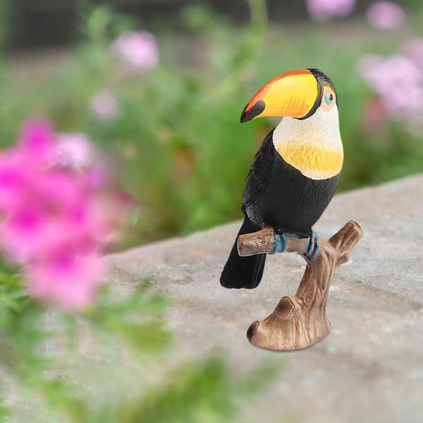 Simulation: Craft Bird Collection – PVC Artificial Birds Perched on a Branch