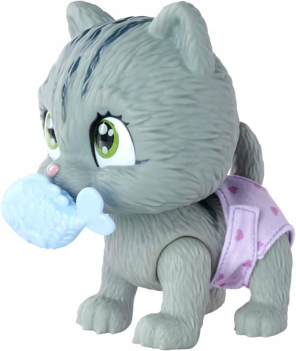 Simba KITTEN WITH DRINKING AND PEEING FUNCTIONS 15cm + ‘Nappy Gang’ ACCESSORIES